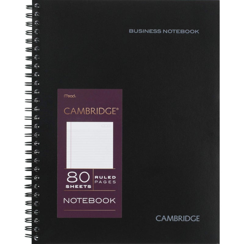 Cambridge Limited Professional Spiral Notebook NEW BUSINESS ADDITION, 3 Pack, Legal Ruled, 6-5/8"" X 9-1/2"" Page Size, 80 Sheets, Wirebound Office journal & Notebook for Women & Men, Black. CAM10-402 - Image 2